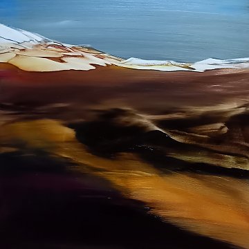 |+|Gesso5 / Öl auf Gessoplatte, 2023 / 40 x 40