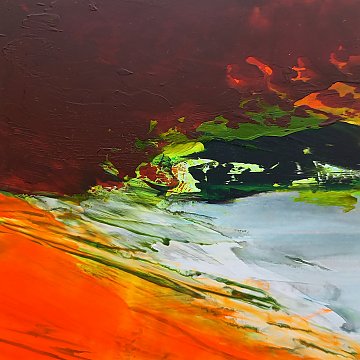 |+|Farbnotiz Nr.21 / Acryl auf Papier / 15 x 15