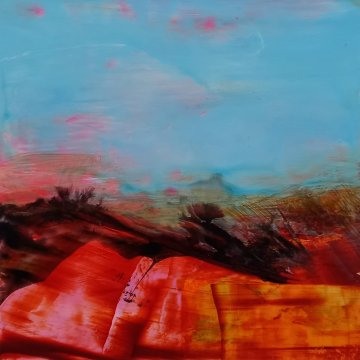 |+|Farbnotiz Nr.45 / Acryl auf Papier / 15 x 15