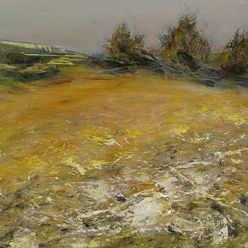 |+|Wisseler Düne 2 / Öl auf Gessoplatte, 2023 / 40 x 40