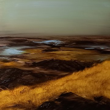 |-|Gesso8 / Öl auf Gessoplatte, 2023 / 40 x 40