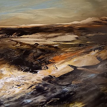 |+|Gesso9 / Öl auf Gessoplatte, 2023 / 30 x 30