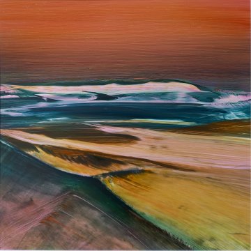 |+|Gestade3 / Öl auf Hi-Tech Papier, 2023 / 30 x 30