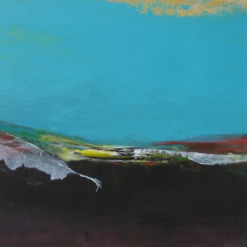 |+|Gestade 5 / Acryl auf Papier / 33 x 33