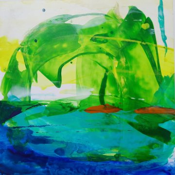 |+|St5 / Acryl auf Steinpapier, 2022 / 30 x 30
