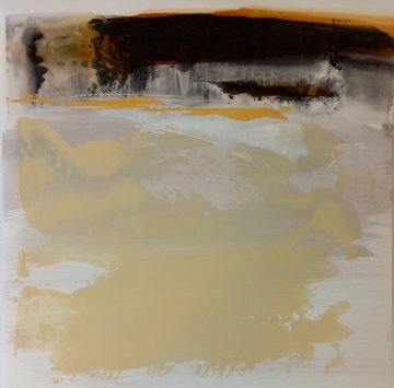 |+|Heiter und maßvoll im Gleichgewicht 7 / Acryl auf Steinpapier, 2022 / 30 x 30