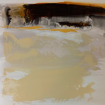 |+|Heiter und maßvoll im Gleichgewicht 7 / Acryl aufSteinpapier, 2022 / 30 x 30