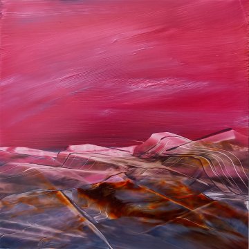 |+|Stpoe7 / Öl auf Steinpapier, 2023 / 20 x 20
