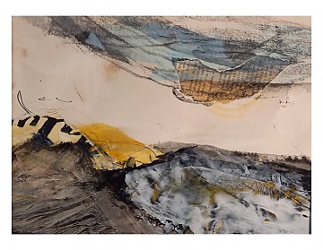 |+|Cloud 2 / Tusche, Mixed Media und Collage, 2026 / 19 x 30