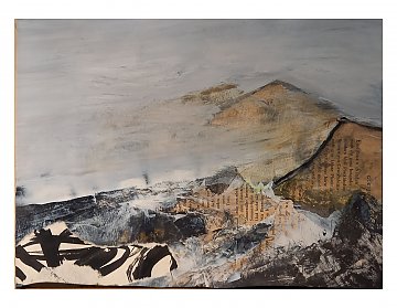 |+|Cloud 3 / Tusche, Mixed Media und Collage, 2026 / 19 x 30