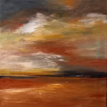 |+|Überall4  / Öl auf Leinwand, 2023 / 40 x 40