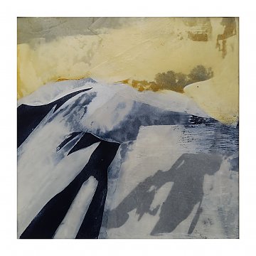 |+|InWachs13 / gewachstes Papier, Radierung und Ölfarben, 2025 / 25 x 25