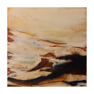 |+|InWachs2 / gewachstes Papier, Radierung und Ölfarben, 2024 / 20 x 20