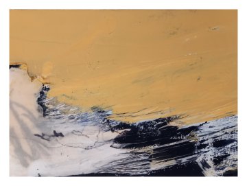 |+|InWachs30 / gewachstes Papier, Radierung und Ölfarbe, 2026 / 21 x 30
