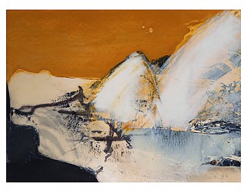 |+|InWachs35 / gewachstes Papier, Radierung und Ölfarbe, 2026 / 21 x 30