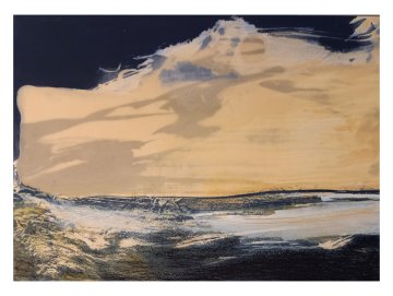 |+|InWachs36 / gewachstes Papier, Radierung und Ölfarbe, 2026 / 21 x 30