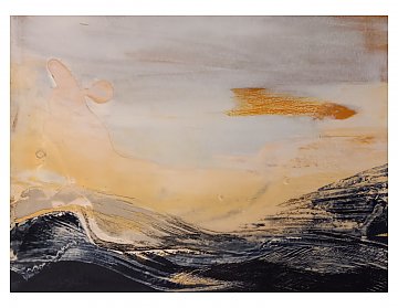 |+|InWachs39 / gewachstes Papier, Radierung und Ölfarbe, 2026 / 21 x 30