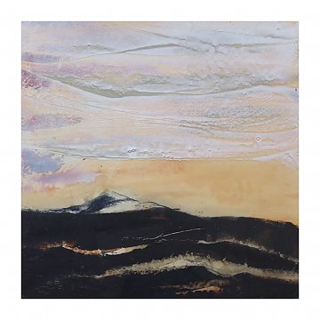 |+|InWachs7 / gewachstes Papier und Ölfarben, 2024 / 20 x 20